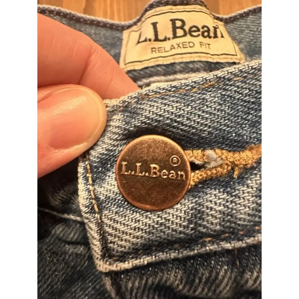 LL Bean Fleece Lined Men’s Relaxed Fit Jeans Size 36 X 29 Hike Fish Outdoors